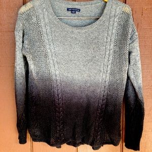 American Eagle Grey Ombré Knit Sweater Size Small